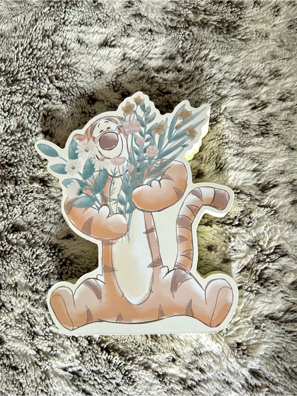 Disney Tigger & Floral Bouquet Wood Cutout Decor